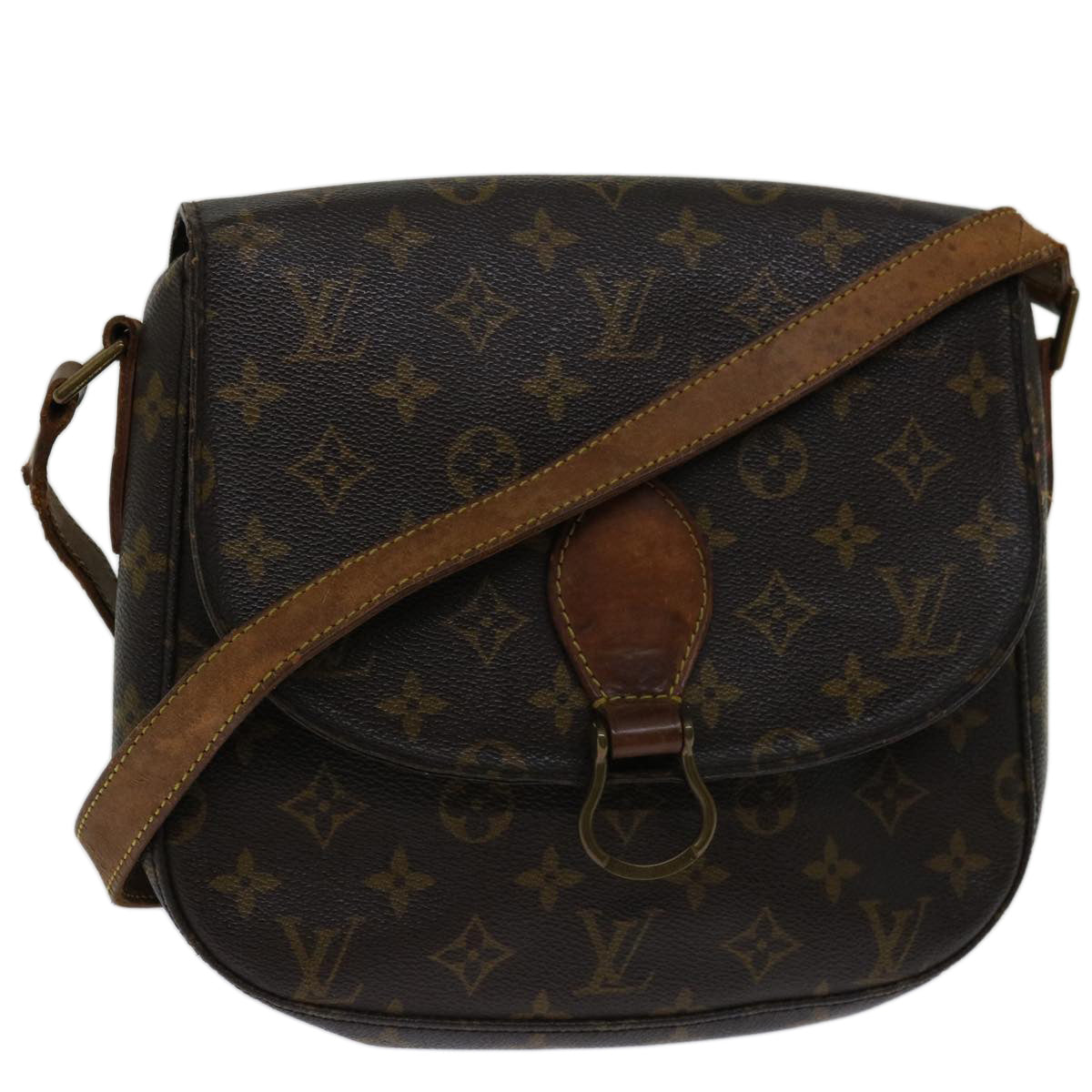 LOUIS VUITTON Monogram Saint Cloud GM Shoulder Bag M51242 LV Auth 67727