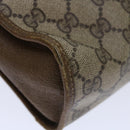 GUCCI GG Supreme Web Sherry Line Clutch Bag PVC Beige Red 89 01 031 Auth 67735-14