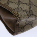 GUCCI GG Supreme Web Sherry Line Clutch Bag PVC Beige Red 89 01 031 Auth 67735-7