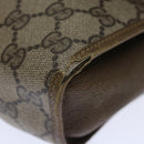 GUCCI GG Supreme Web Sherry Line Clutch Bag PVC Beige Red 89 01 031 Auth 67735-8