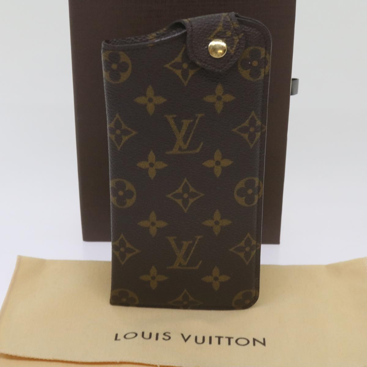 LOUIS VUITTON Monogram Etui Lunette MM Glasses Case M66544 LV Auth 67737