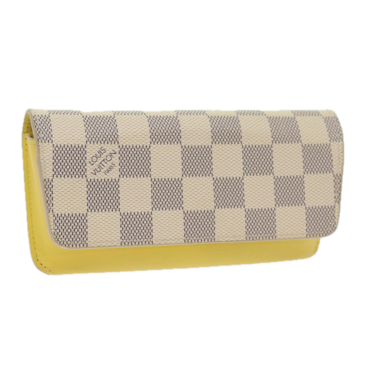 LOUIS VUITTON Damier Azur Etui Lunette Woody Glasses Case GI0388 LV Auth 67749