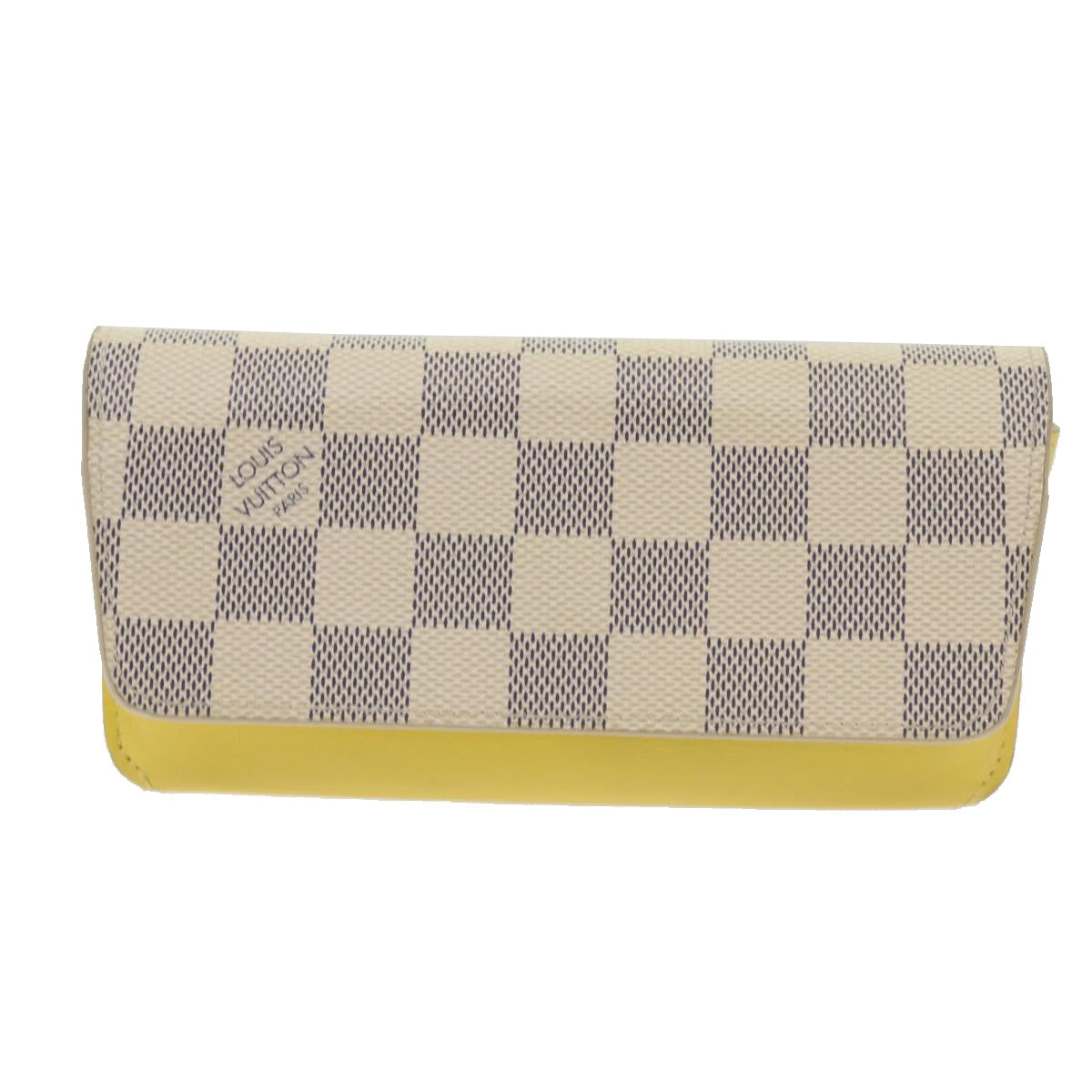 LOUIS VUITTON Damier Azur Etui Lunette Woody Glasses Case GI0388 LV Auth 67749