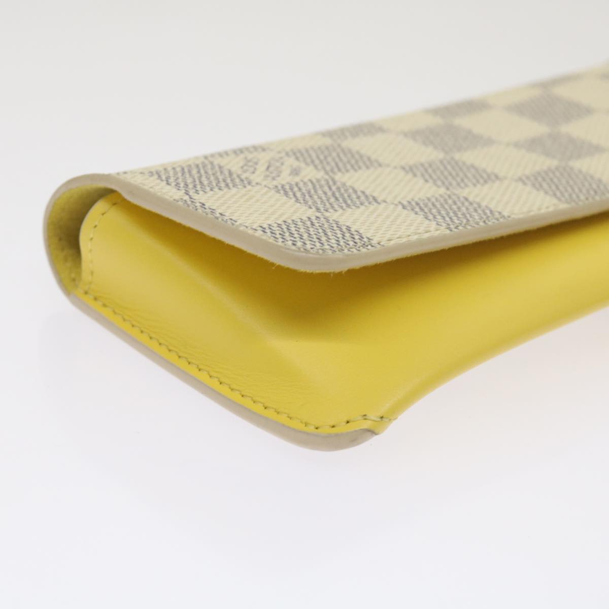 LOUIS VUITTON Damier Azur Etui Lunette Woody Glasses Case GI0388 LV Auth 67749