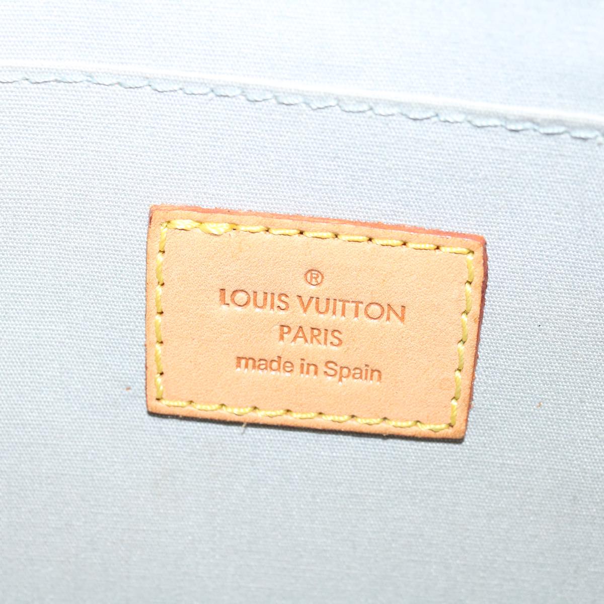 LOUIS VUITTON Monogram Vernis Roxbury Drive Hand Bag Perle M91374 LV Auth 67760