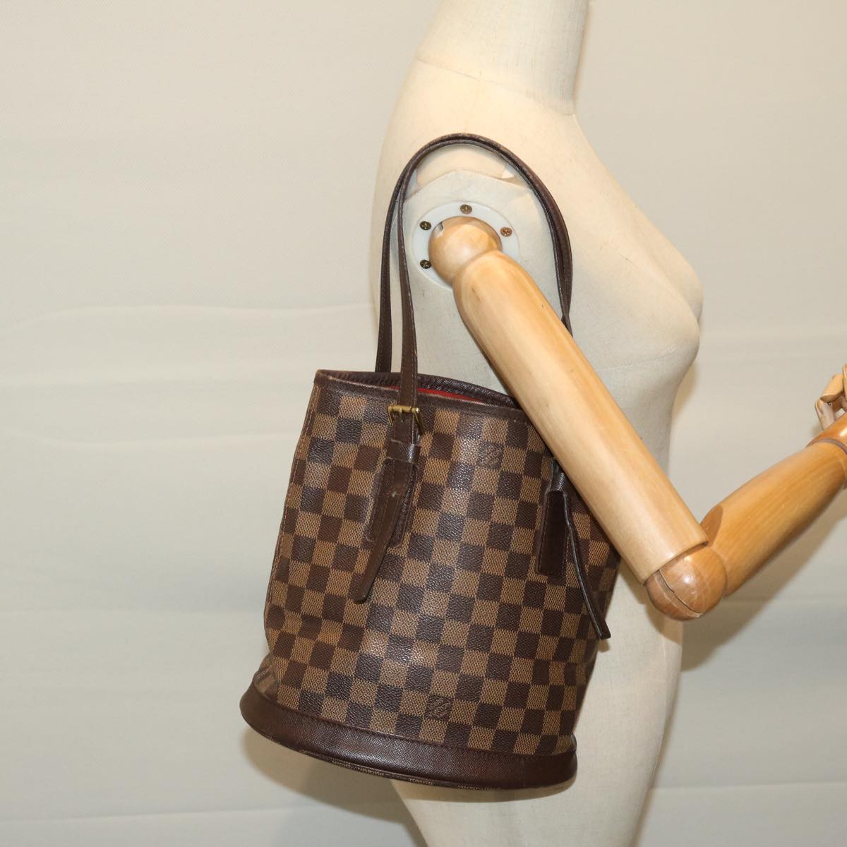 LOUIS VUITTON Damier Ebene Marais Shoulder Bag N42240 LV Auth 67810