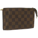 LOUIS VUITTON Damier Ebene Marais Pouch LV Auth 67811-1