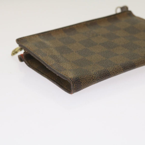 LOUIS VUITTON Damier Ebene Marais Pouch LV Auth 67811