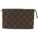 LOUIS VUITTON Damier Ebene Marais Pouch LV Auth 67811-13