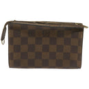 LOUIS VUITTON Damier Ebene Marais Pouch LV Auth 67811-2