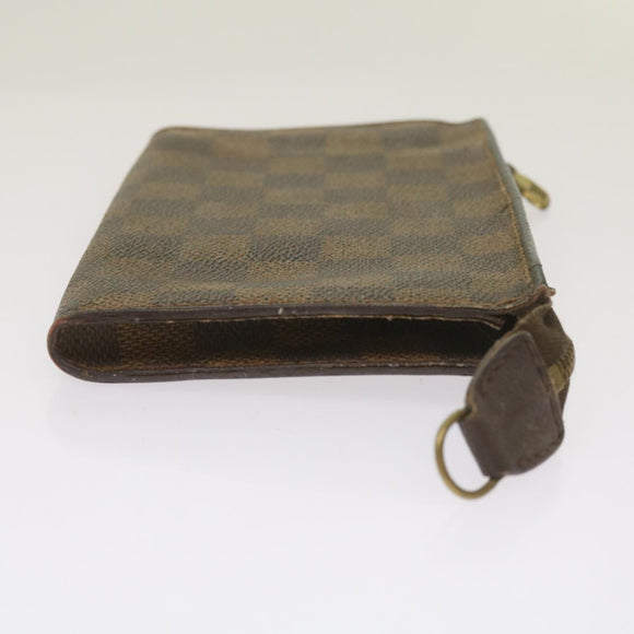LOUIS VUITTON Damier Ebene Marais Pouch LV Auth 67811