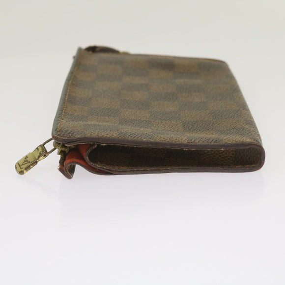 LOUIS VUITTON Damier Ebene Marais Pouch LV Auth 67811