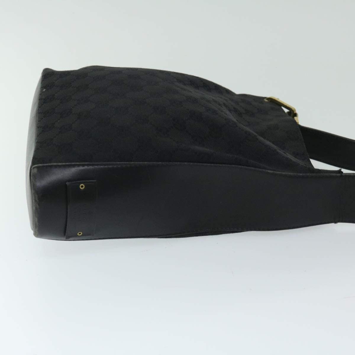 GUCCI GG Canvas Shoulder Bag Black 91761 Auth 67821