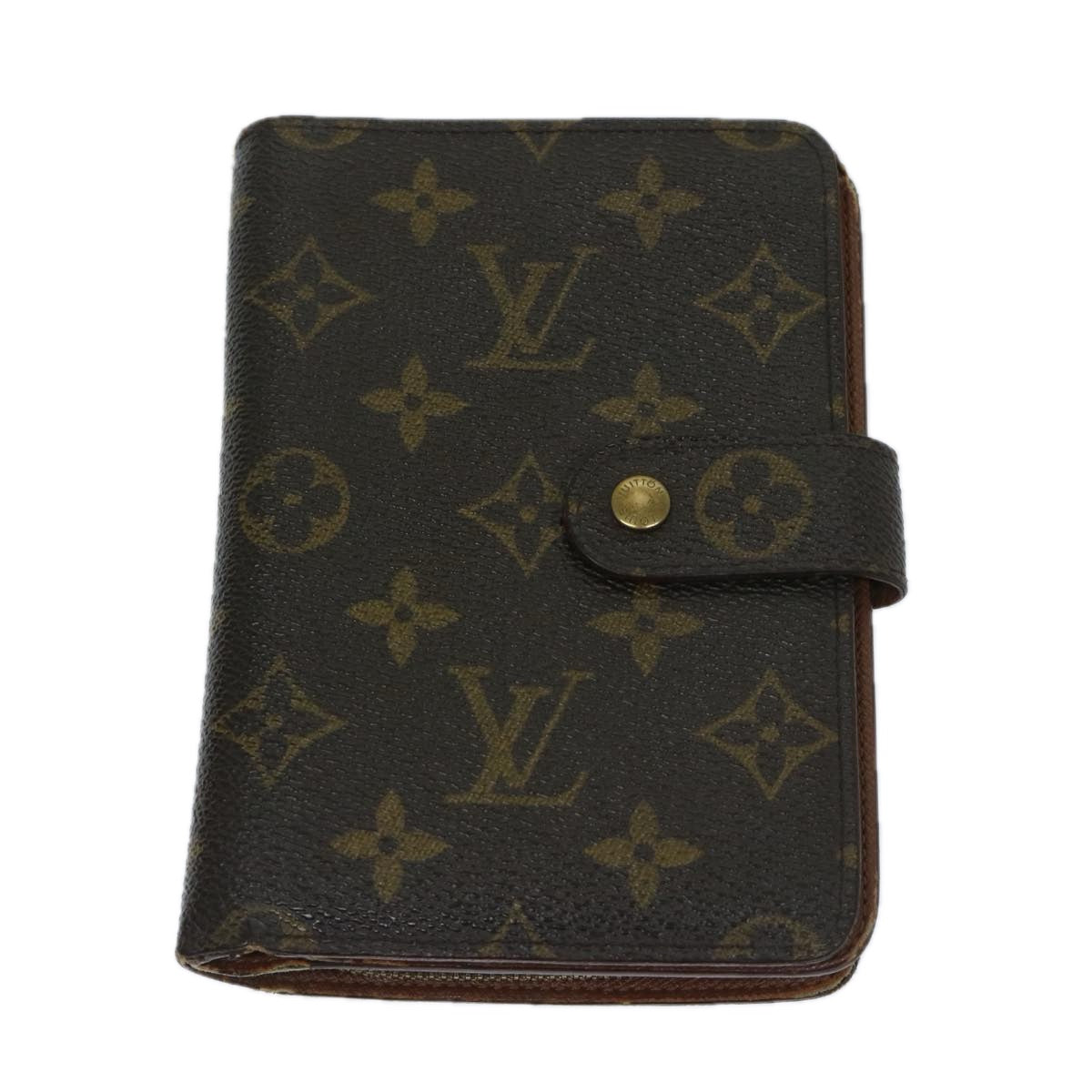 LOUIS VUITTON Monogram Porto Papie Zip Wallet M61207 LV Auth 67854