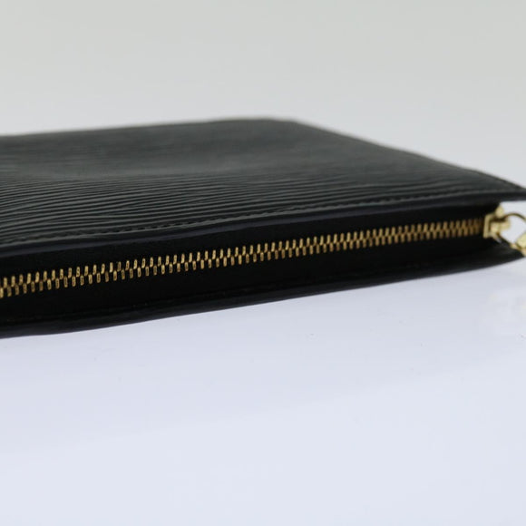 LOUIS VUITTON Epi Trousse Poche Toilette 15 Pouch Black LV Auth 67856
