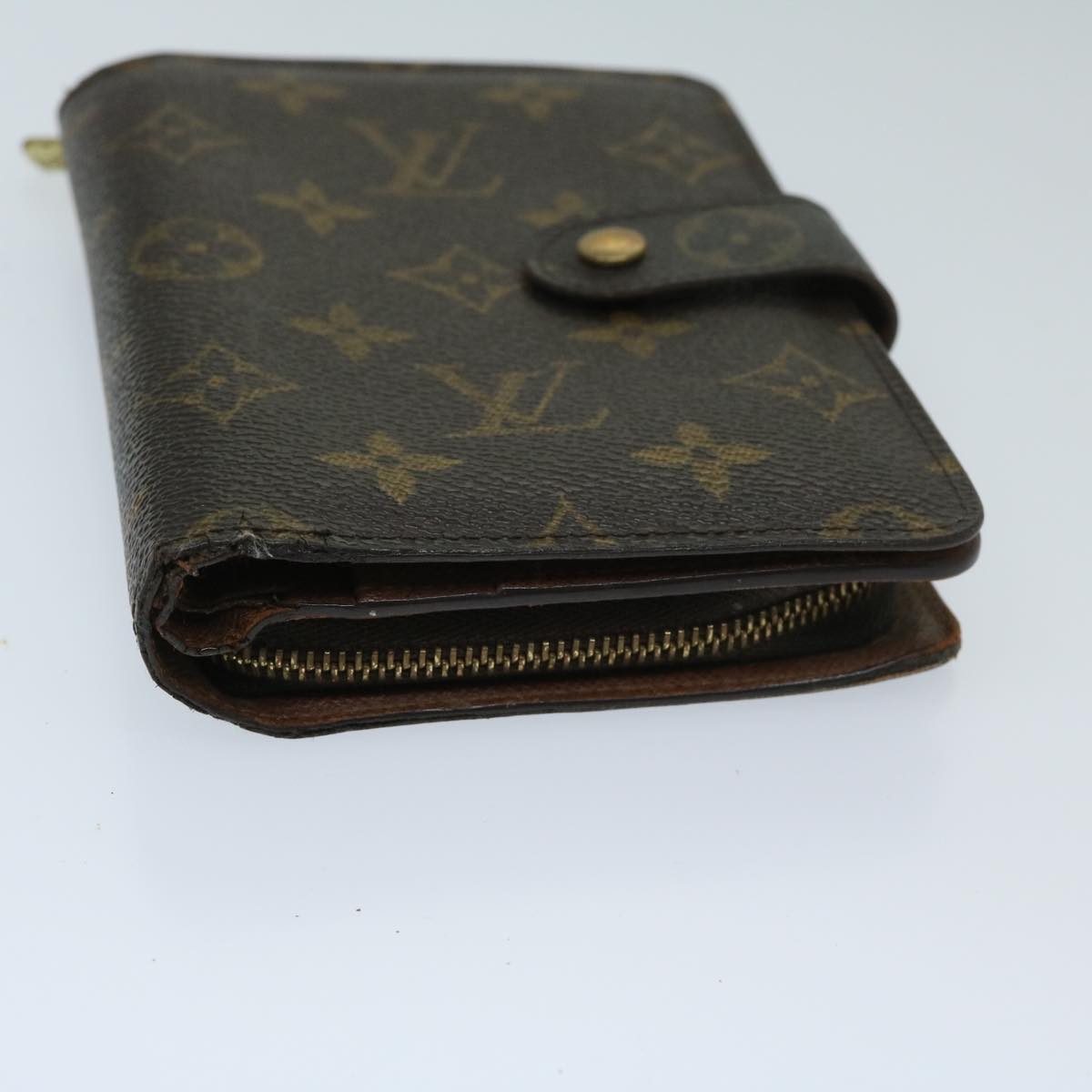 LOUIS VUITTON Monogram Porto Papie Zip Wallet M61207 LV Auth 67859