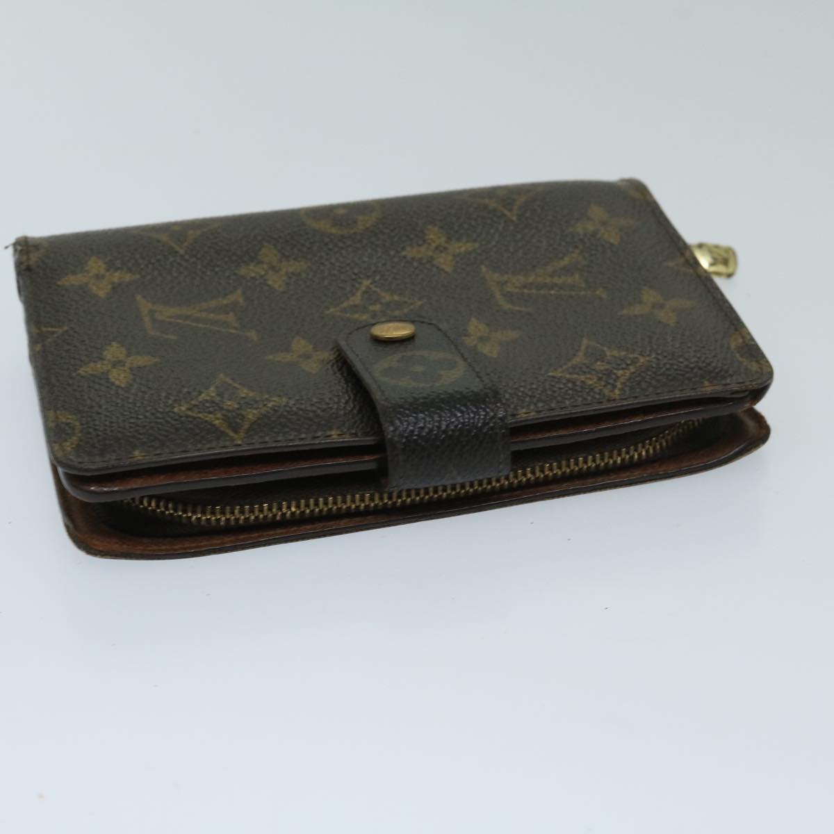 LOUIS VUITTON Monogram Porto Papie Zip Wallet M61207 LV Auth 67859