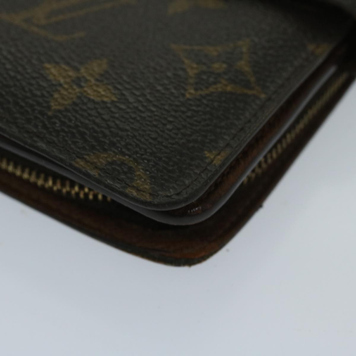 LOUIS VUITTON Monogram Porto Papie Zip Wallet M61207 LV Auth 67859