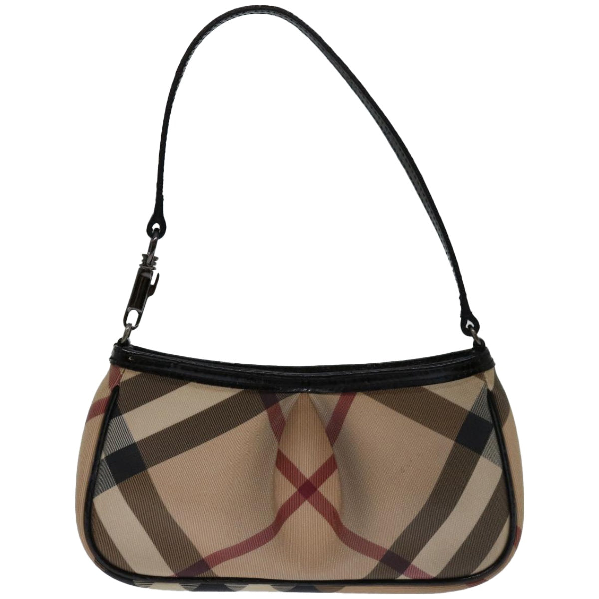 BURBERRY Nova Check Shoulder Bag Coated Canvas Beige Auth 67881 - 0