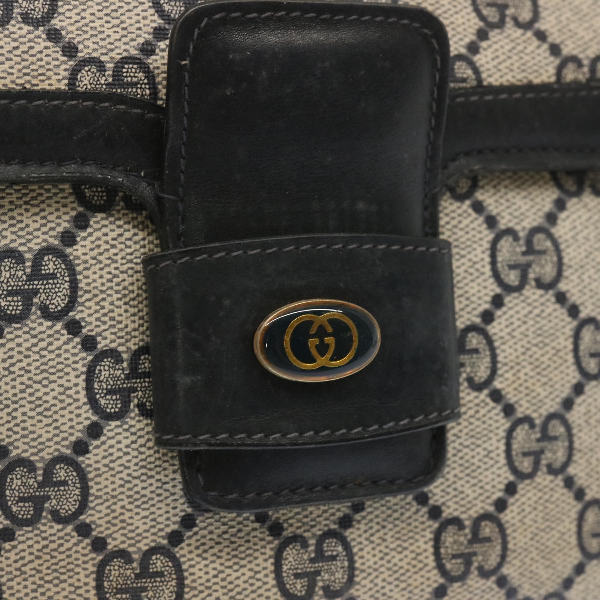 GUCCI GG Supreme Shoulder Bag PVC Navy 001 16 4084 Auth 67907