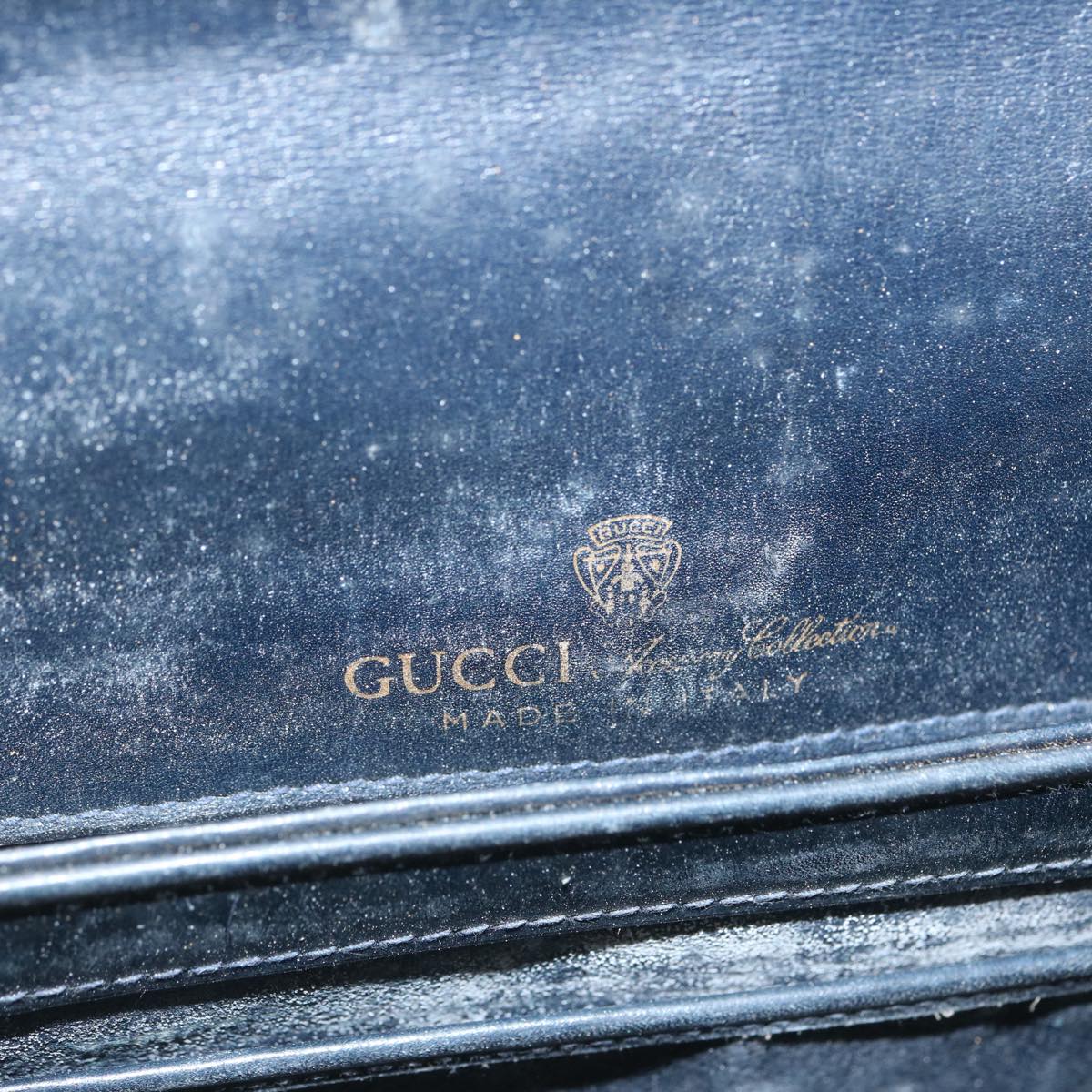 GUCCI GG Supreme Shoulder Bag PVC Navy 001 16 4084 Auth 67907