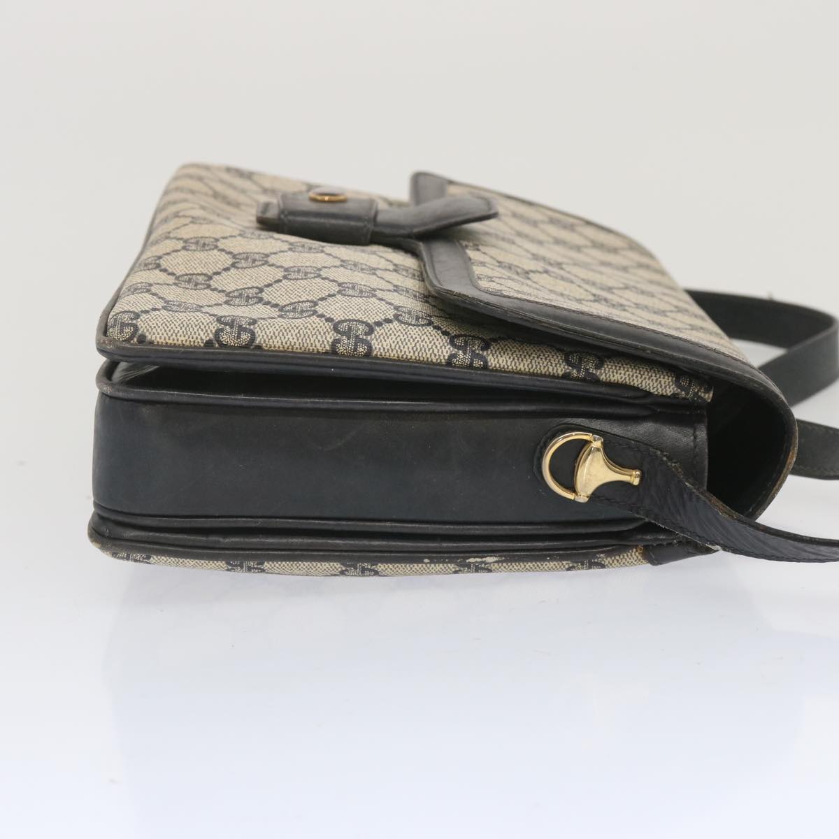 GUCCI GG Supreme Shoulder Bag PVC Navy 001 16 4084 Auth 67907