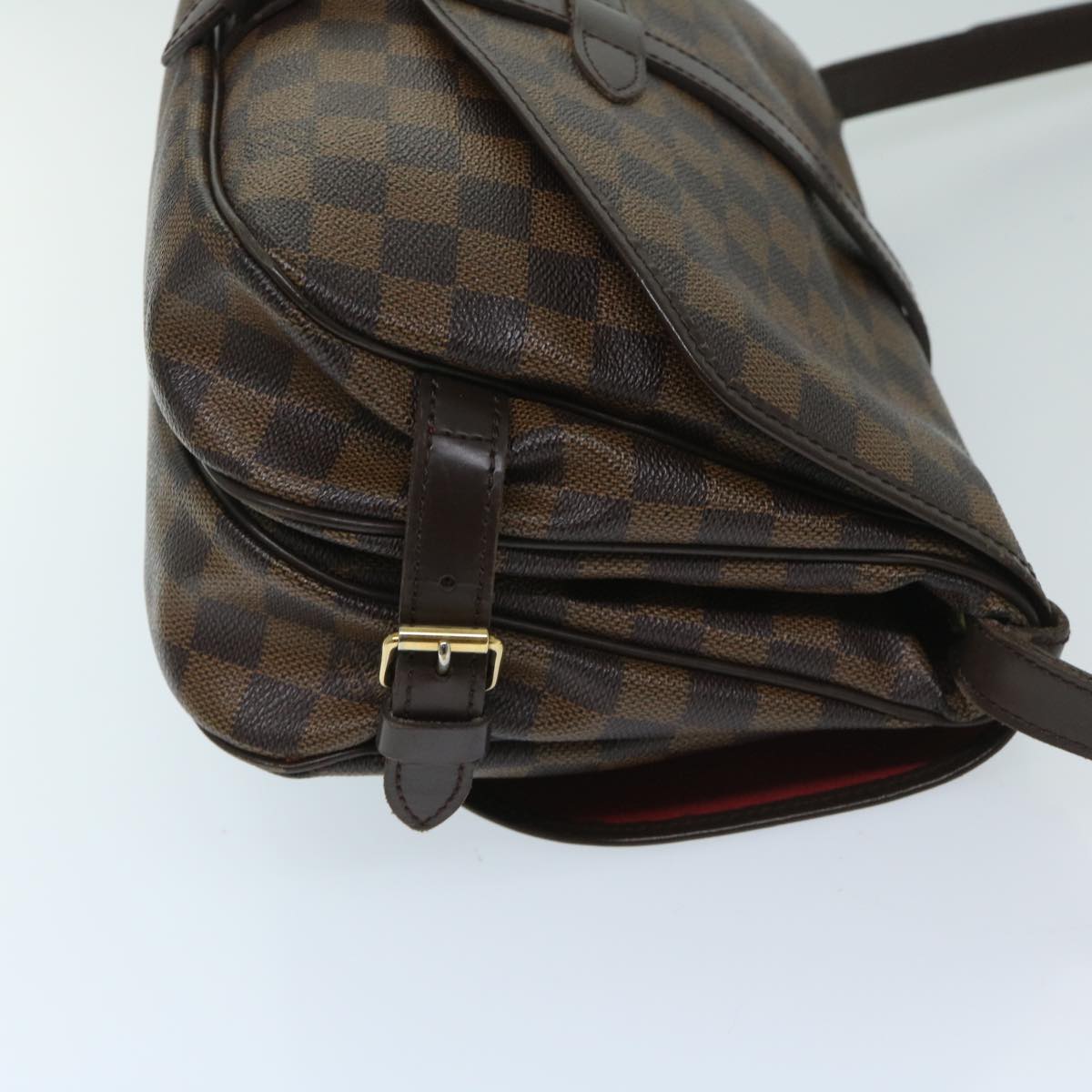 LOUIS VUITTON Damier Ebene Saumur 30 Shoulder Bag N48081 LV Auth 67917A