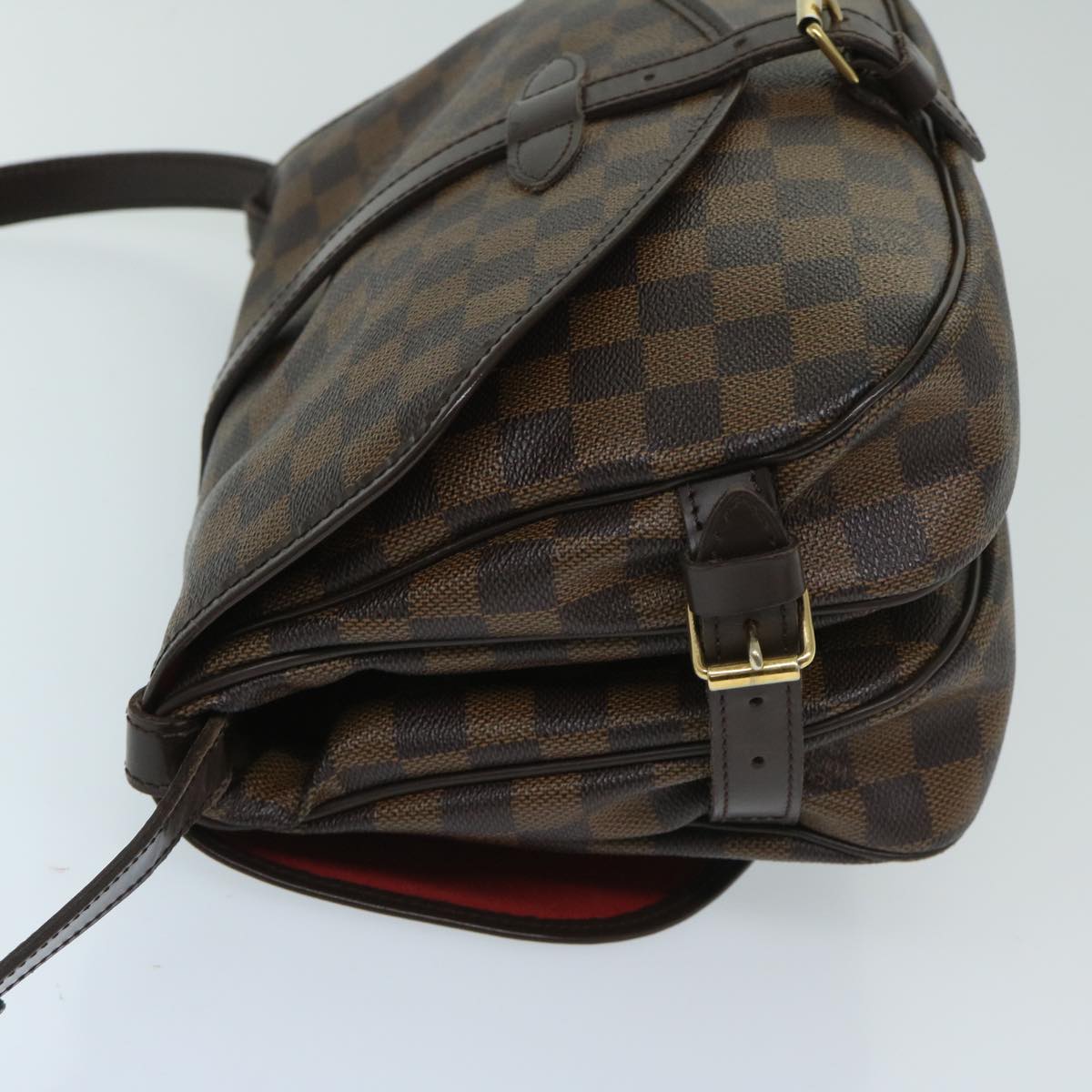 LOUIS VUITTON Damier Ebene Saumur 30 Shoulder Bag N48081 LV Auth 67917A