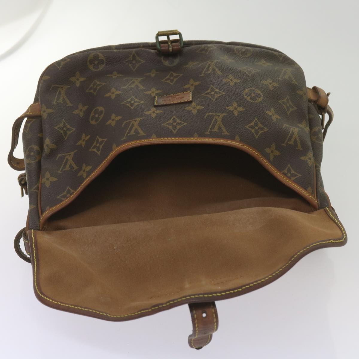 LOUIS VUITTON Monogram Saumur 30 Shoulder Bag M42256 LV Auth 67919