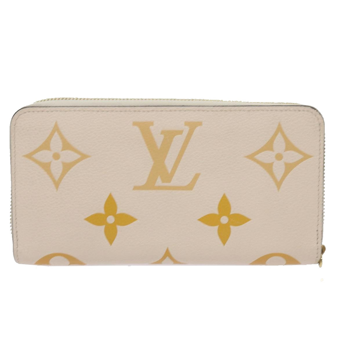 LOUIS VUITTON Monogram Empreinte Zippy Wallet Claim Saffron M80402 Auth 67921A - 0