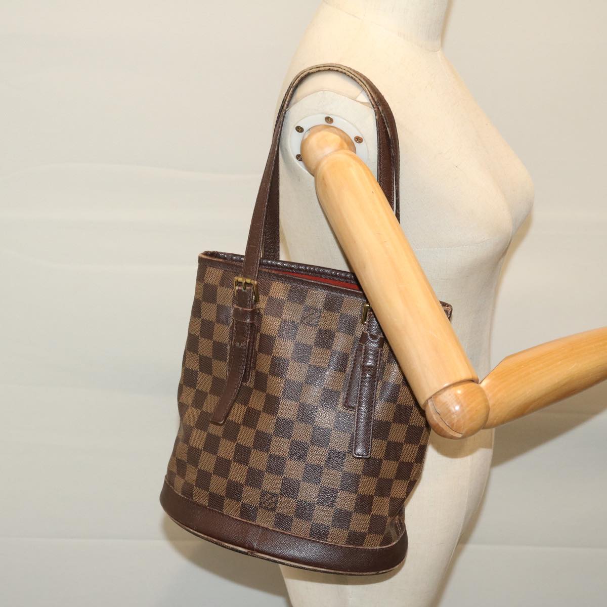 LOUIS VUITTON Damier Ebene Marais Shoulder Bag N42240 LV Auth 67933