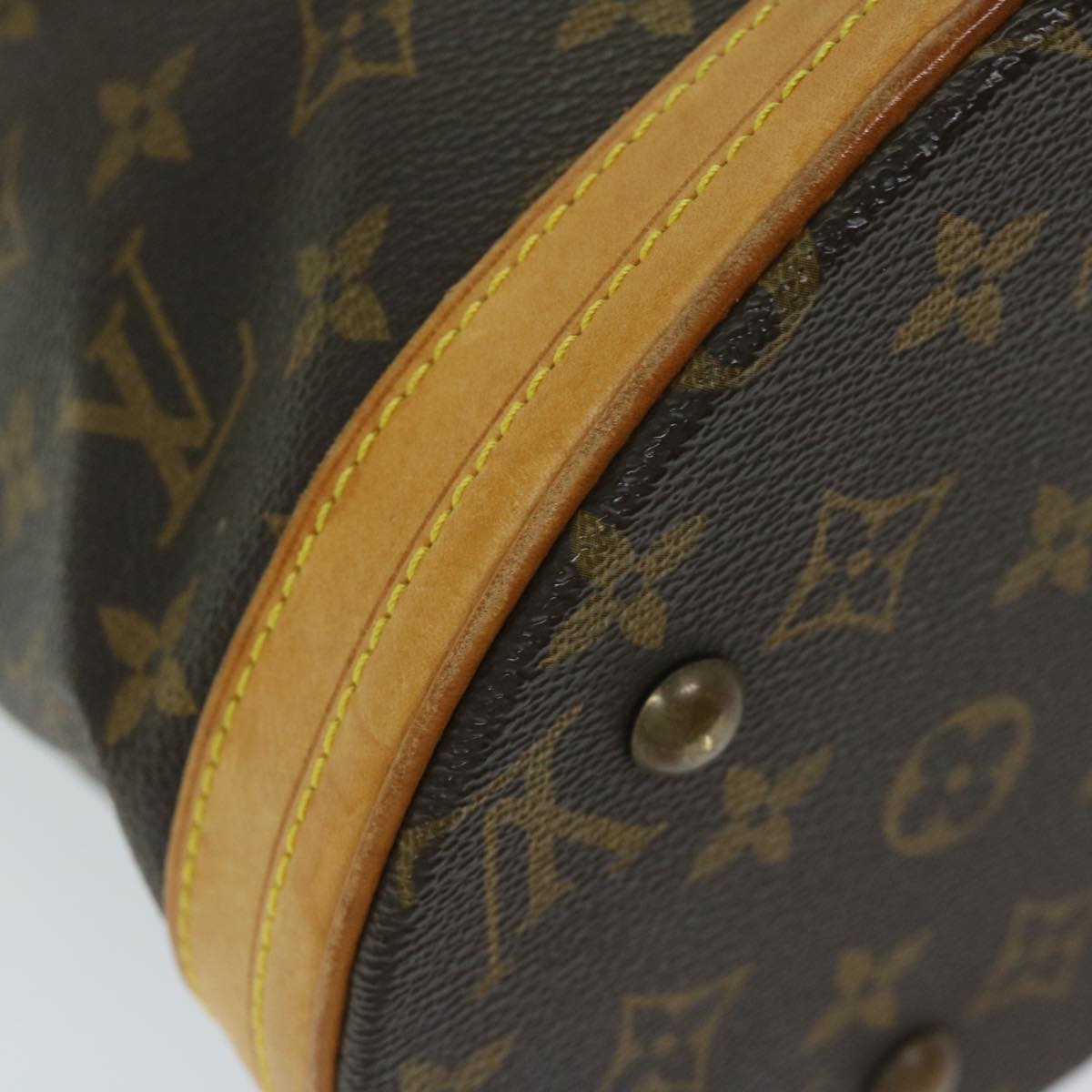 LOUIS VUITTON Monogram Bucket PM Shoulder Bag M42238 LV Auth 67935