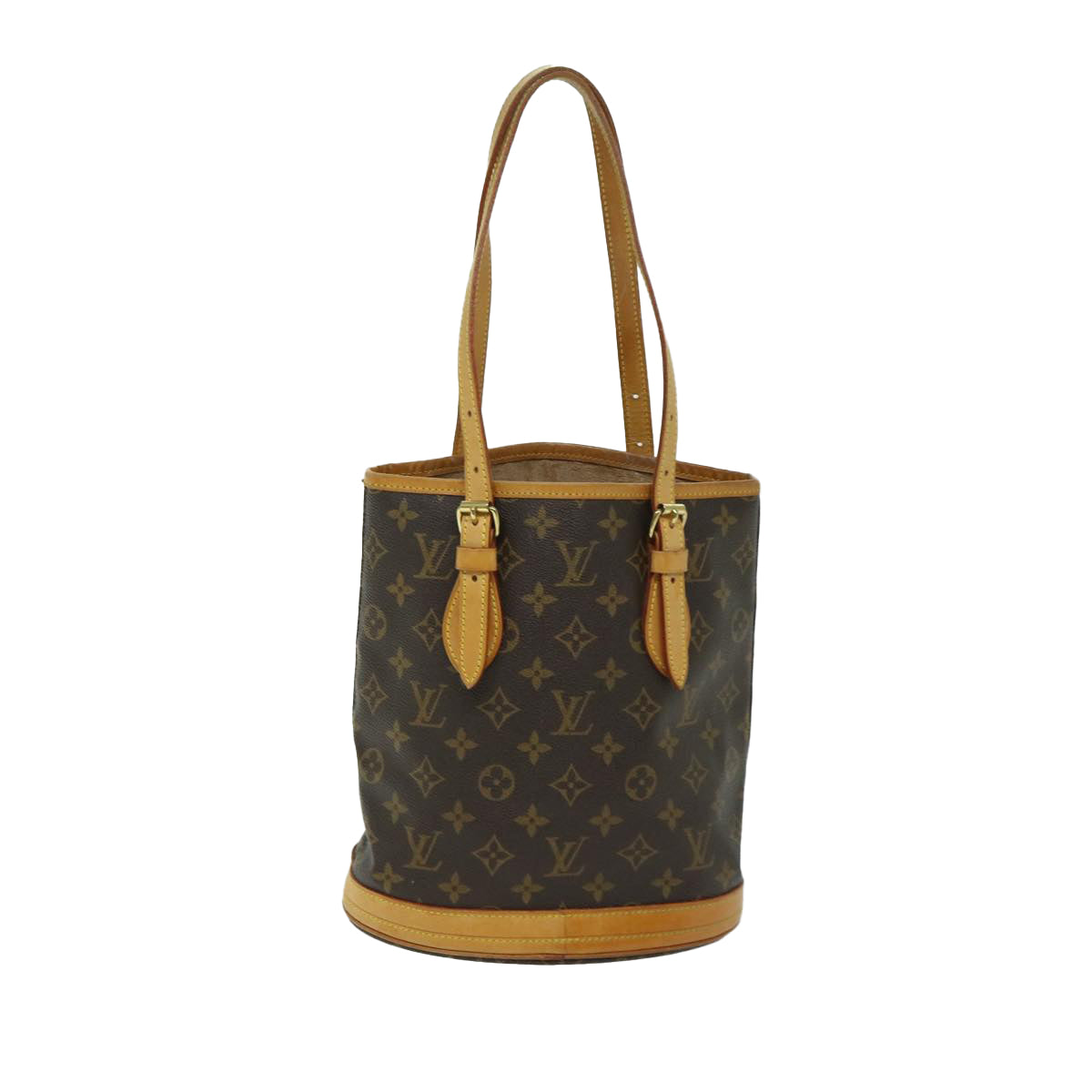 LOUIS VUITTON Monogram Bucket PM Shoulder Bag M42238 LV Auth 67935