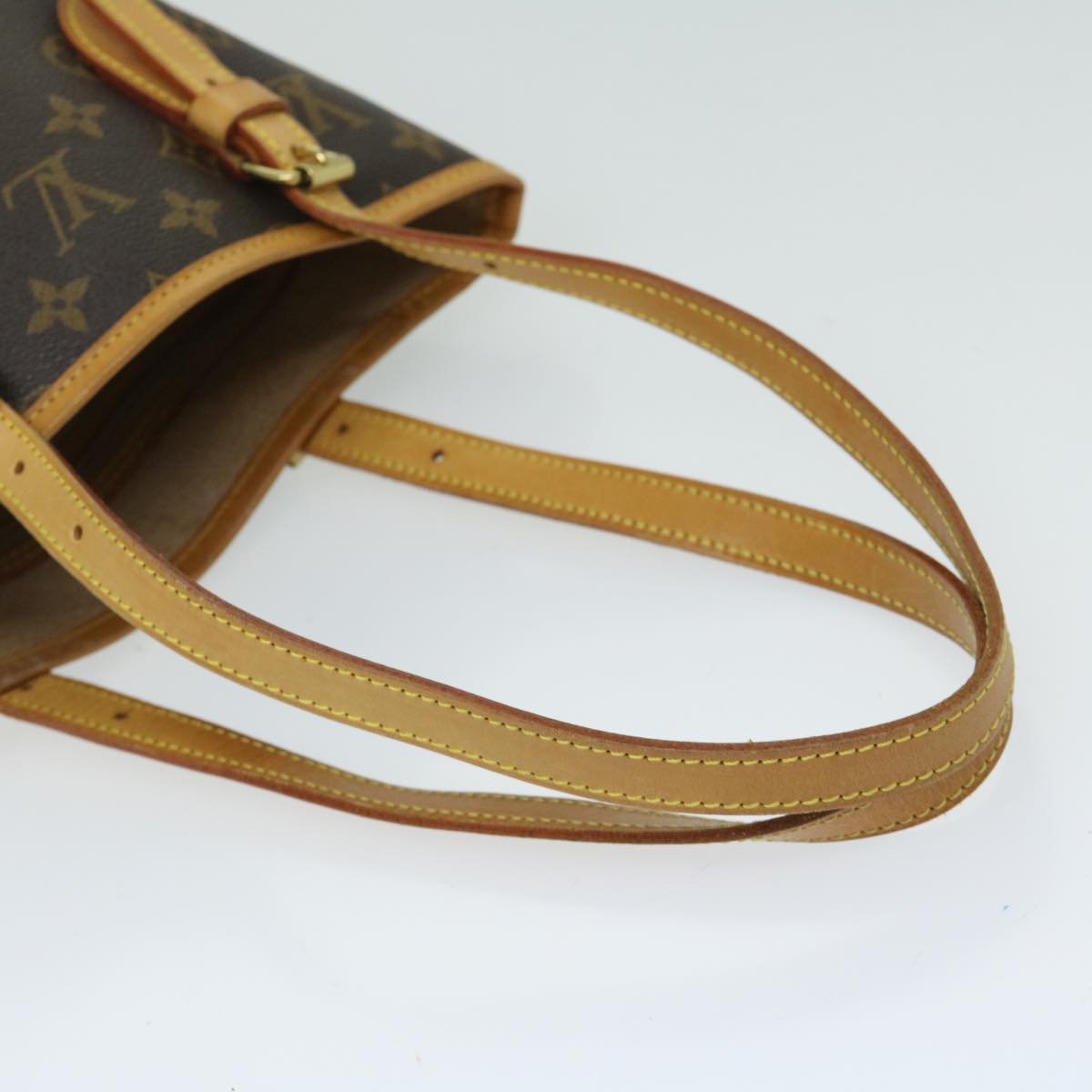 LOUIS VUITTON Monogram Bucket PM Shoulder Bag M42238 LV Auth 67935