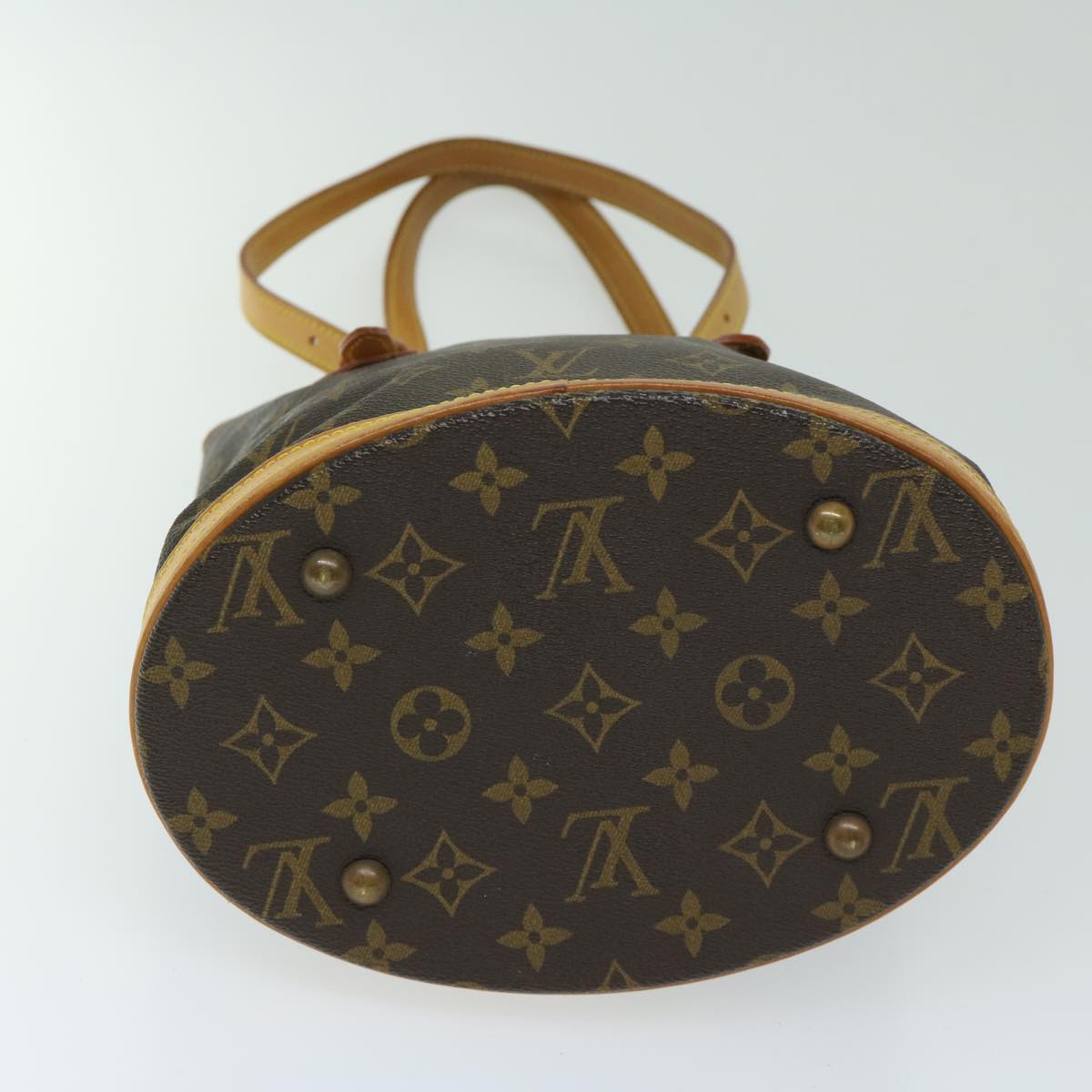 LOUIS VUITTON Monogram Bucket PM Shoulder Bag M42238 LV Auth 67935