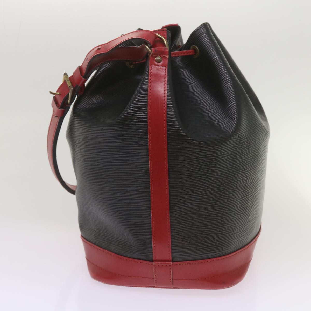 LOUIS VUITTON Epi Noe Shoulder Bag Bicolor Black Red M44017 LV Auth 67971