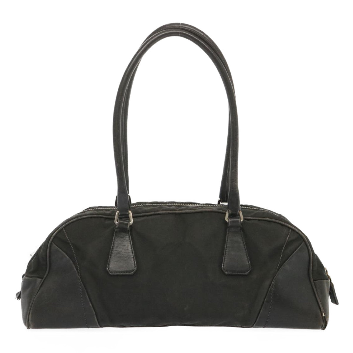 PRADA Hand Bag Nylon Black Auth 67973 - 0