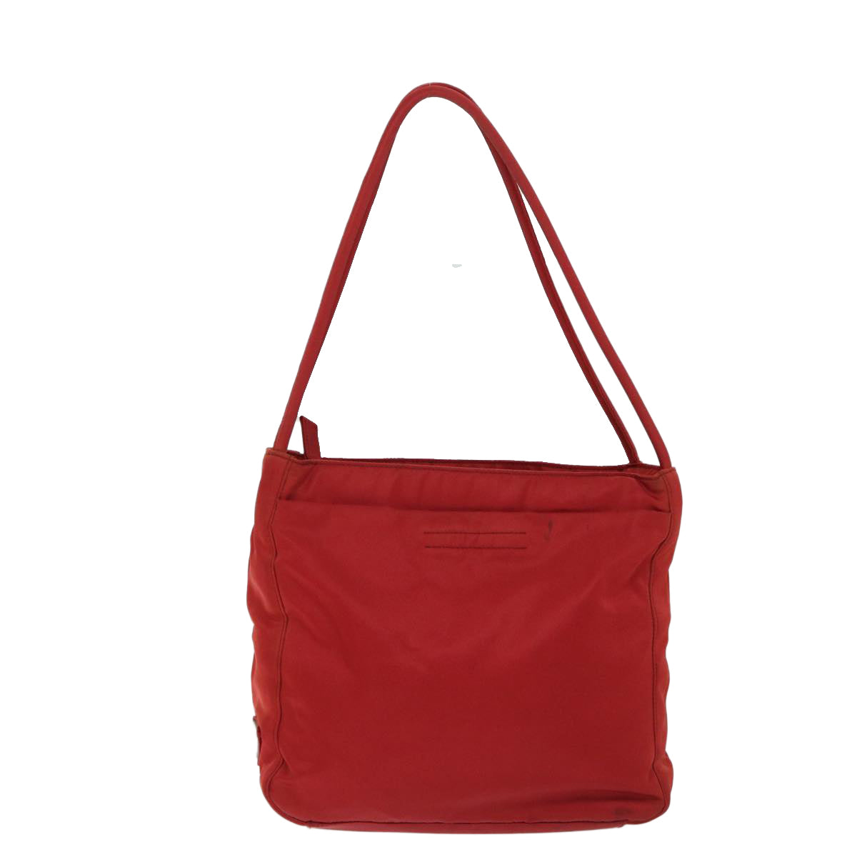 PRADA Hand Bag Nylon Red Auth 67974