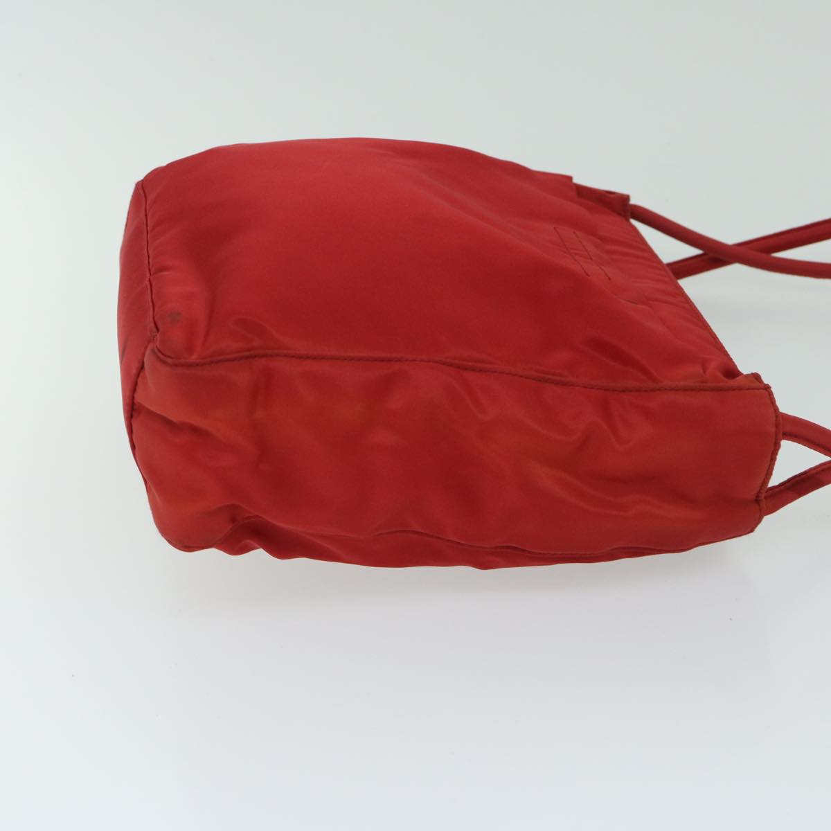 PRADA Hand Bag Nylon Red Auth 67974