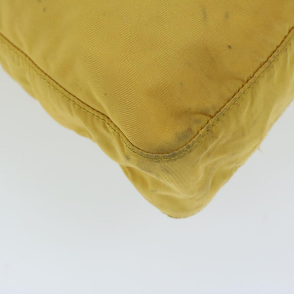 PRADA Tote Bag Nylon Yellow Auth 67978
