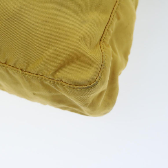 PRADA Tote Bag Nylon Yellow Auth 67978