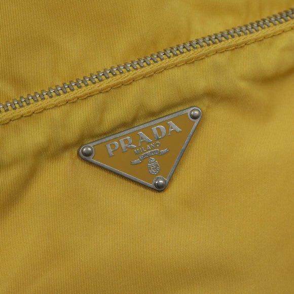 PRADA Tote Bag Nylon Yellow Auth 67978