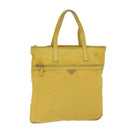 PRADA Tote Bag Nylon Yellow Auth 67978-13