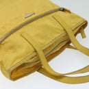 PRADA Tote Bag Nylon Yellow Auth 67978-6