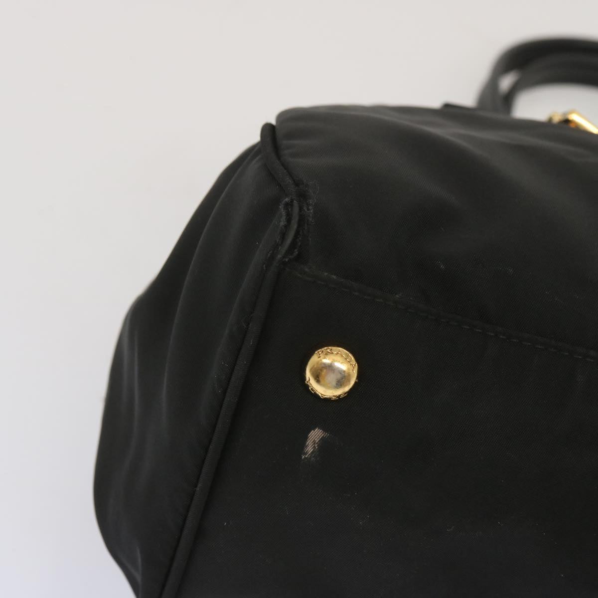 PRADA Hand Bag Nylon Black Auth 67981