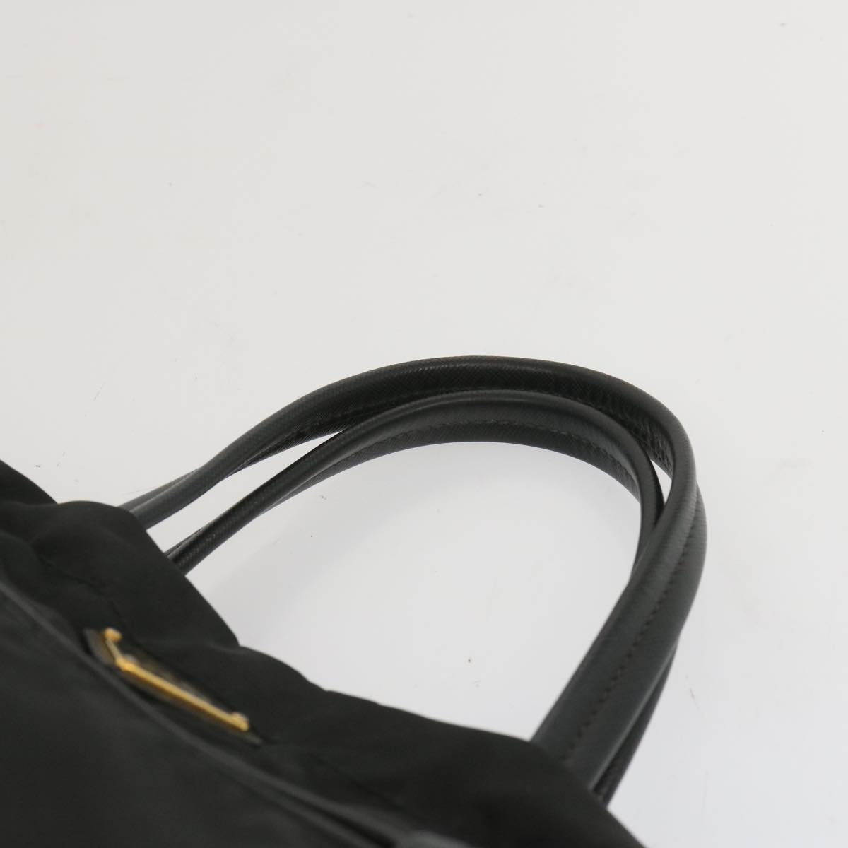 PRADA Hand Bag Nylon Black Auth 67981