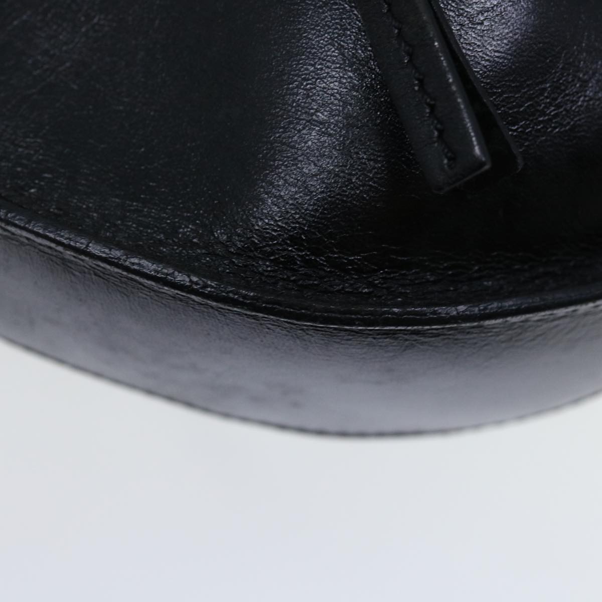 FENDI Zucchino Canvas Shoulder Bag Black Auth 67994