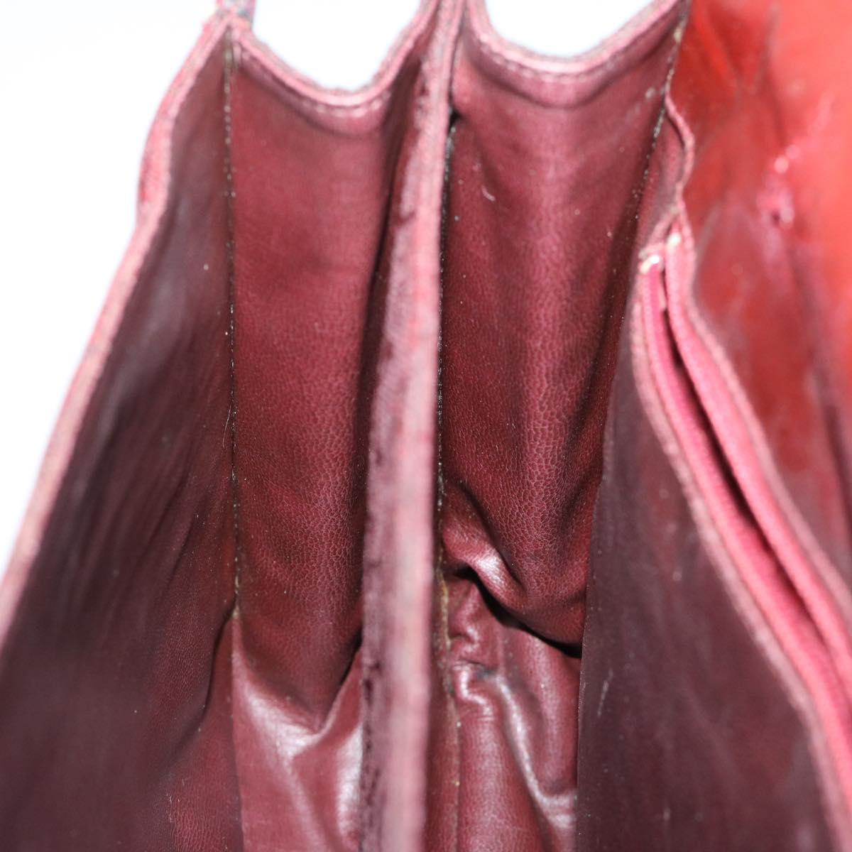 CELINE C Macadam Canvas Shoulder Bag Red Auth 68012