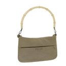 GUCCI Bamboo Hand Bag Canvas Beige 001 3865 Auth 68021-1