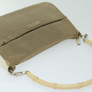 GUCCI Bamboo Hand Bag Canvas Beige 001 3865 Auth 68021-6
